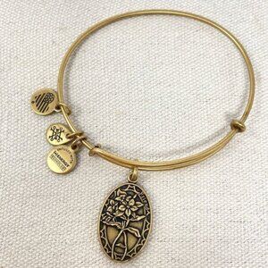 Alex and Ani Because I Love‎ You Friend Expandable Bracelet Gold-Tone Charm